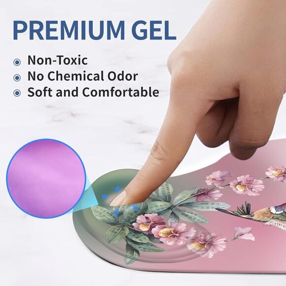 Ergonomic with Wrist Rest Support, Mousepad with Comfortable Gel Wrist and Non-S - Picture 3 of 6